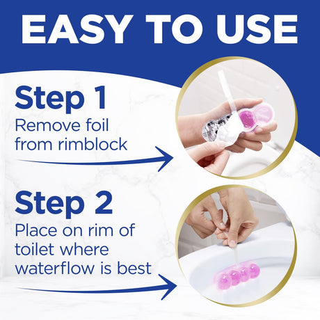 3x Bref Brilliant Gel 84g Toilet Rim Block Cleaner Pack - Spring Rain