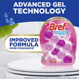 3x Bref Brilliant Gel 84g Toilet Rim Block Cleaner Pack - Spring Rain