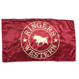 Ringers Western Signature Flag 5ft x 3ft Polyester Logo with Brass Grommets in Burgundy