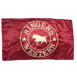 Ringers Western Signature Flag 5ft x 3ft Polyester Logo with Brass Grommets in Burgundy