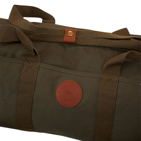 Ringers Western Kirkwood Duffle Bag 100% Cotton Canvas 50cm Travel Holdall with Leather Accents in Military Green