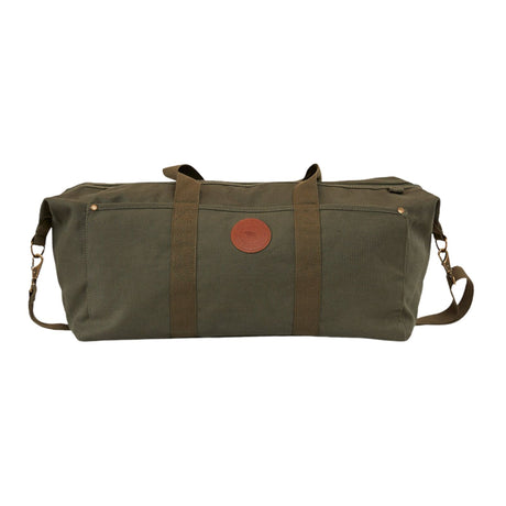 Ringers Western Kirkwood Duffle Bag 100% Cotton Canvas 50cm Travel Holdall with Leather Accents in Military Green