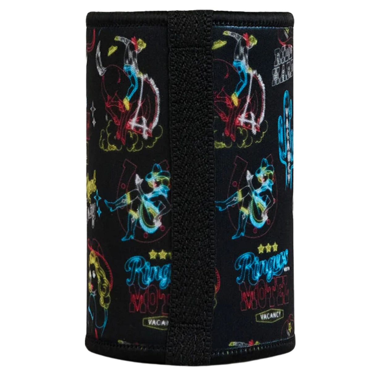 Ringers Western Stubby Cooler Holder Neoprene Saloon Design in Mulberry