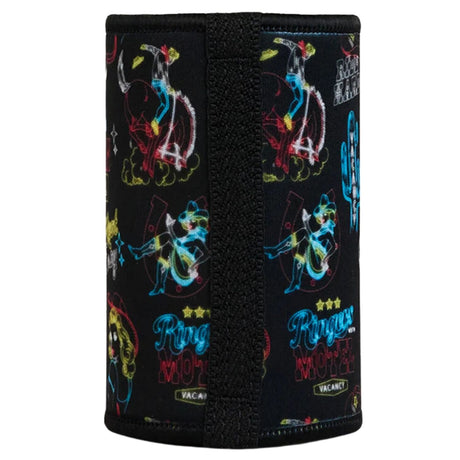 Ringers Western Stubby Cooler Holder Neoprene Saloon Design in Mulberry