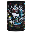 Ringers Western Stubby Cooler Holder Neoprene Saloon Design in Mulberry
