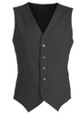 Mens Wool Blend Vest Waistcoat - Charcoal (Knitted Back Sleeveless)