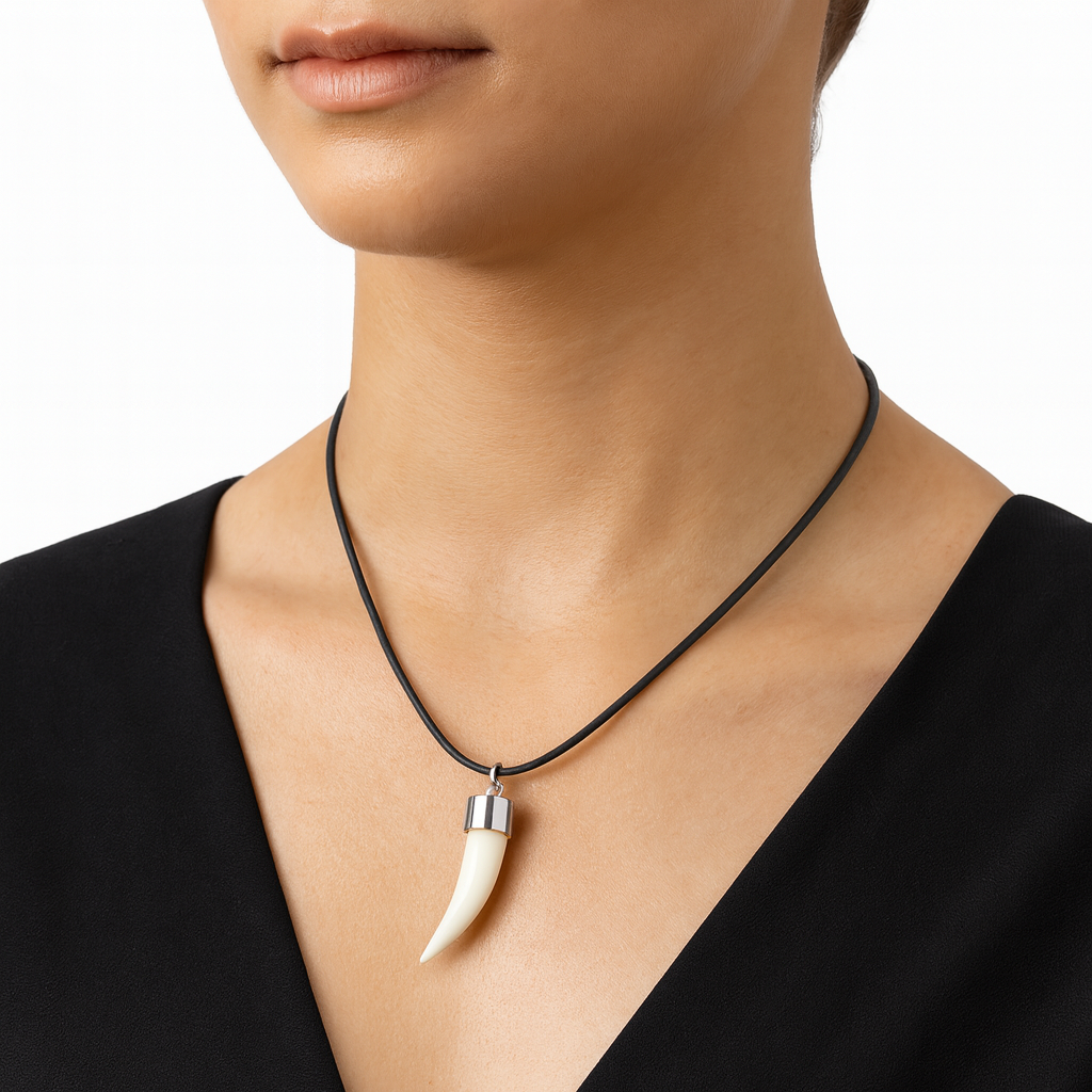 Saltwater Crocodile Tooth 50cm Necklace - Large Tooth (Made in Australia)