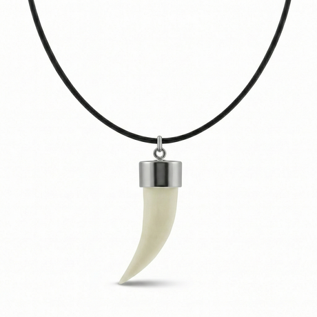 Saltwater Crocodile Tooth 50cm Necklace - Large Tooth (Made in Australia)