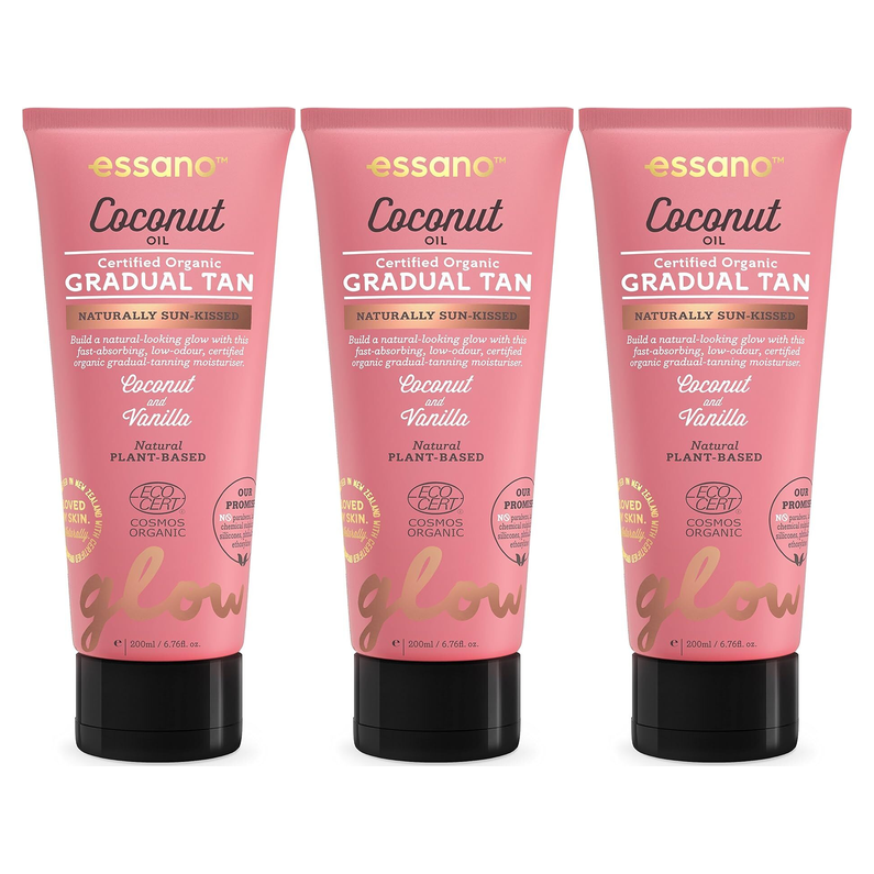 3x Essano 200ml Coconut & Vanilla Gradual Tanning Oil (Pack)
