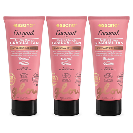 3x Essano 200ml Coconut & Vanilla Gradual Tanning Oil (Pack)