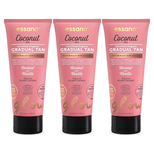 3x Essano 200ml Coconut & Vanilla Gradual Tanning Oil (Pack)