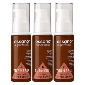 3x Essano 30ml Superfoods Certified Organic Turmeric Radiance Super Serum (Pack)