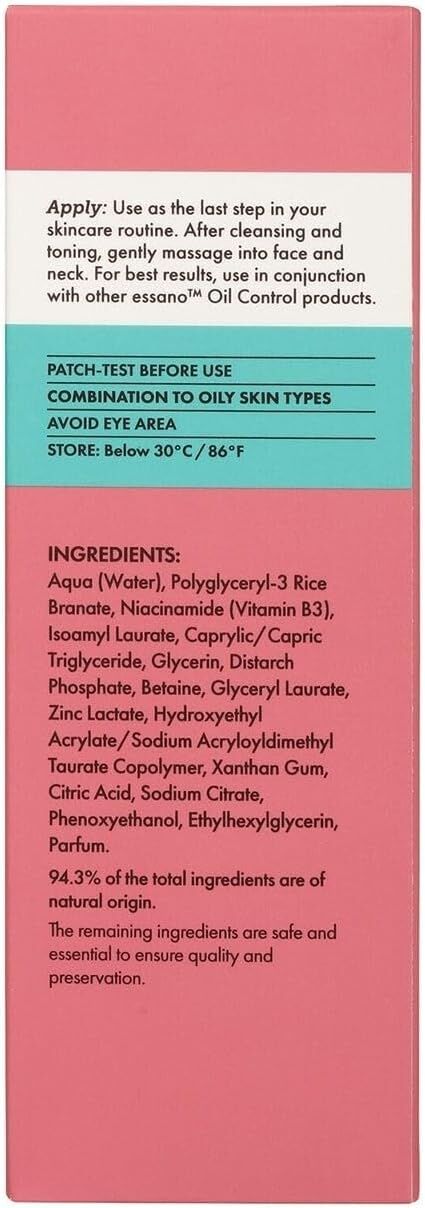 Essano 75ml Niacinamide Oil Control Face Moisturiser