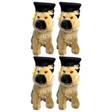 4x Bocchetta Sargeant 24cm Graduation German Shepherd Plush Toy Bulk Pack (Stuffed Animal Dog Grad Gift)