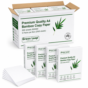 2500 Sheets A4 Bamboo Copy Paper 80GSM Bulk Pack - 1 Carton (Printing Paper)