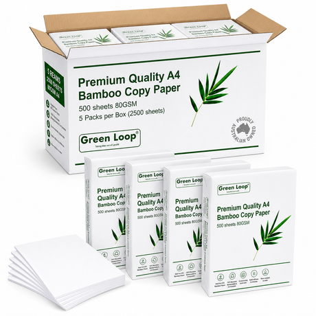 2500 Sheets A4 Bamboo Copy Paper 80GSM Bulk Pack - 1 Carton (Printing Paper)