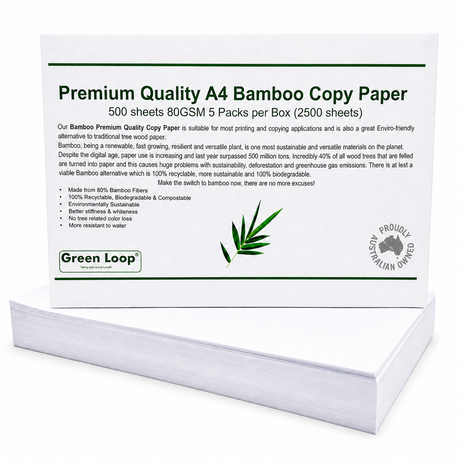 2500 Sheets A4 Bamboo Copy Paper 80GSM Bulk Pack - 1 Carton (Printing Paper)