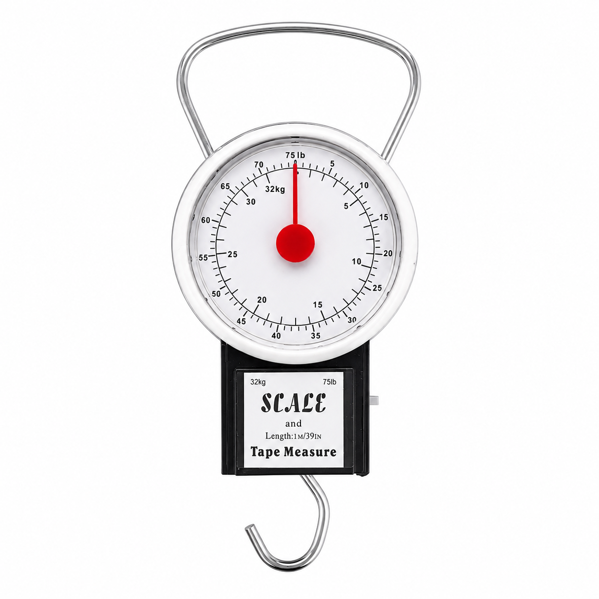 32kg Portable Analogue Luggage Travel Scales w/ Hook