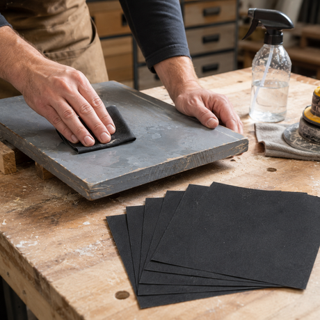 5x Waterproof Abrasive Sandpaper Sheets - 23x28cm (2x 100 Grit & 3x 150 Grit)