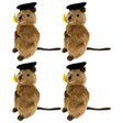 4x Bocchetta Sheldon 21cm Graduation Quokka Plush Toy Bulk Pack (Stuffed Animal Grad Gift)