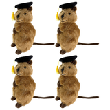 4x Bocchetta Sheldon 21cm Graduation Quokka Plush Toy Bulk Pack (Stuffed Animal Grad Gift)
