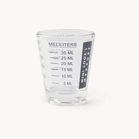 3x Cuisena Mini Cooks Glass 30ml Measuring Cup Pack - Clear Shot Glass (6tsp/2tbsp/1oz)