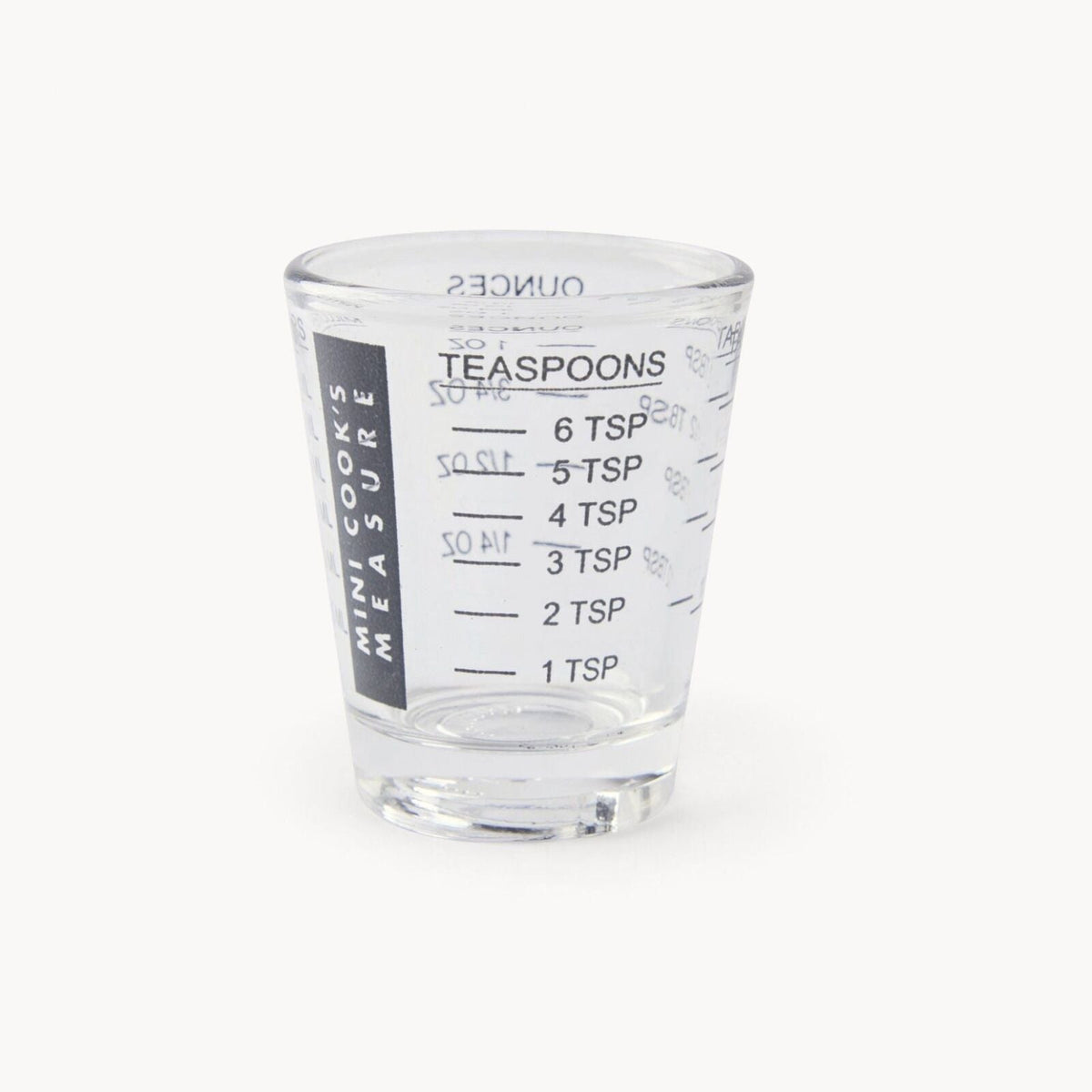 Cuisena Mini Cooks Glass 30ml Measuring Cup - Clear Shot Glass (6tsp/2tbsp/1oz)