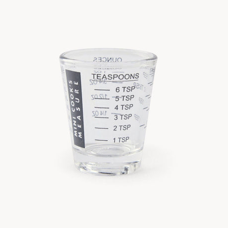 3x Cuisena Mini Cooks Glass 30ml Measuring Cup Pack - Clear Shot Glass (6tsp/2tbsp/1oz)