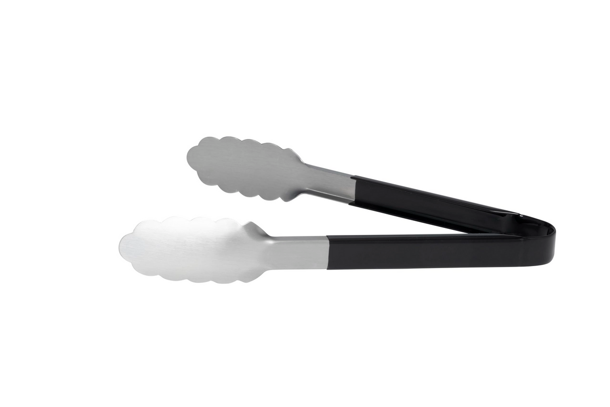 2pc Cuisena 24/30cm Stainless Steel Utility Tongs Set BBQ Cooking Utensil - Black