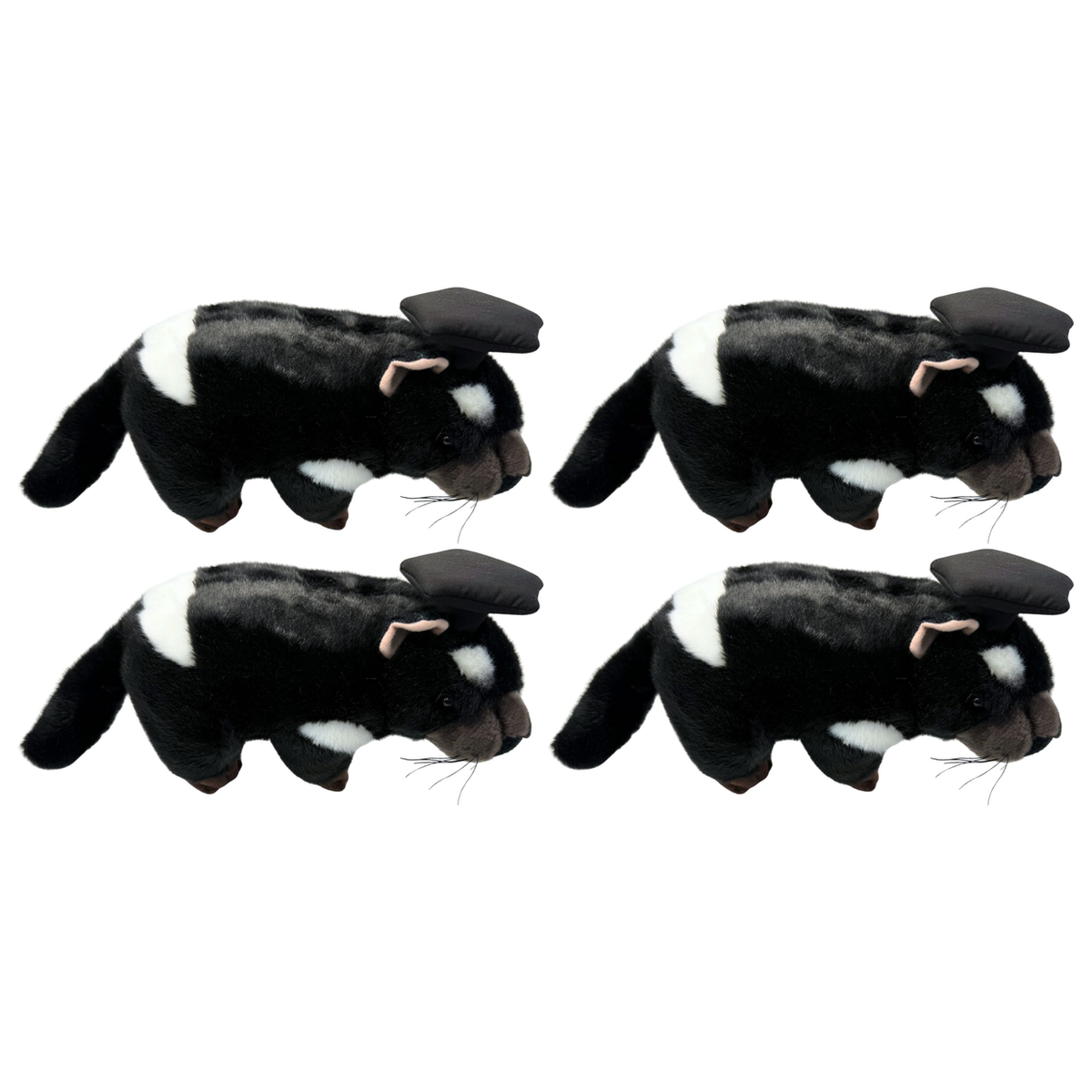 4x Bocchetta Diego 24cm Graduation Tasmanian Devil Plush Toy Bulk Pack (Stuffed Animal Grad Gift)