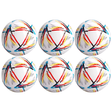 6x Classic Standard Soccer Ball Bulk Pack - Size 5 (Football Training)