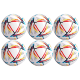 6x Classic Standard Soccer Ball Bulk Pack - Size 5 (Football Training)