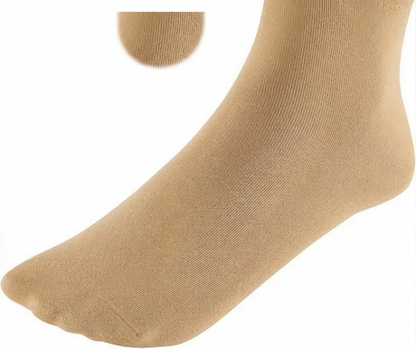 24x Womens Plain Beige Opaque Trouser Ankle Cut Socks (One Size, 2-8) - Bulk Pack