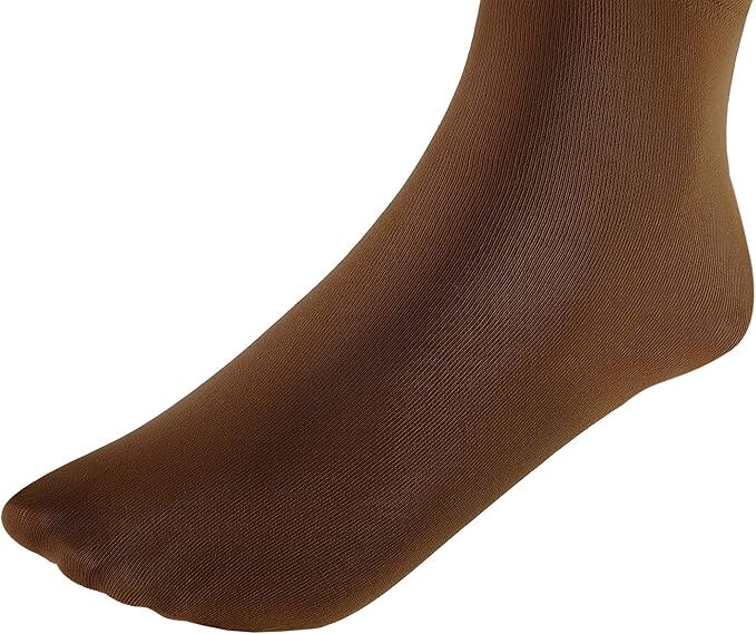 24x Womens Plain Brown Opaque Trouser Ankle Cut Socks (One Size, 2-8) - Bulk Pack