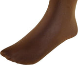 24x Womens Plain Brown Opaque Trouser Ankle Cut Socks (One Size, 2-8) - Bulk Pack