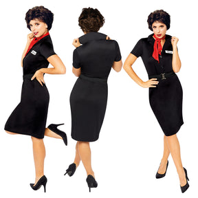 Rizzo Grease Black Dress Costume - Adult Womens (Officially Licensed)