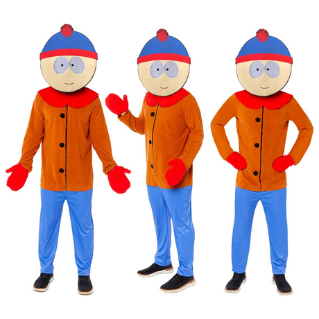 South Park Mens Stan Party Costume Halloween 90s TV - Officially Licensed