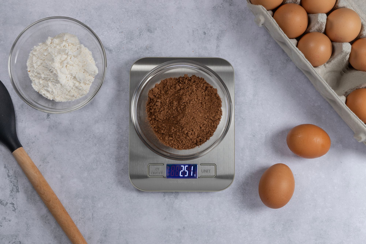Cuisena Slim Line 5kg Digital Kitchen Scale - Silver