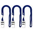 3x Metal Referee Whistle w/ Neck Cord Pack - Sports Indoor/Outdoor Umpire (Emergency)