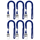 6x Metal Referee Whistle w/ Neck Cord Bulk Pack - Sports Indoor/Outdoor Umpire (Emergency)