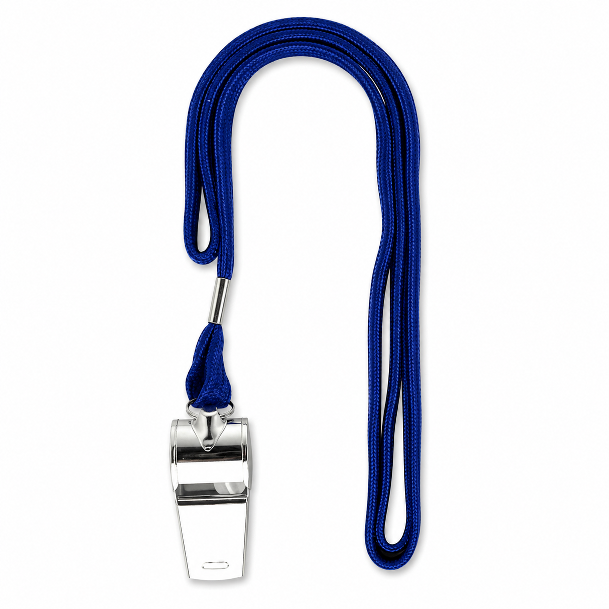 Metal Whistle w/ Neck Cord Sports Referee Indoor Outdoor Match Umpire Emergency