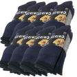 9 Pairs MERINO WOOL SOCKS Mens Heavy Duty Premium Thick Work Socks Cushion in Navy Blue