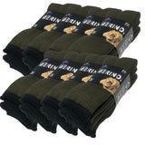 9 Pairs MERINO WOOL SOCKS Mens Heavy Duty Premium Thick Work Socks Cushion in Olive