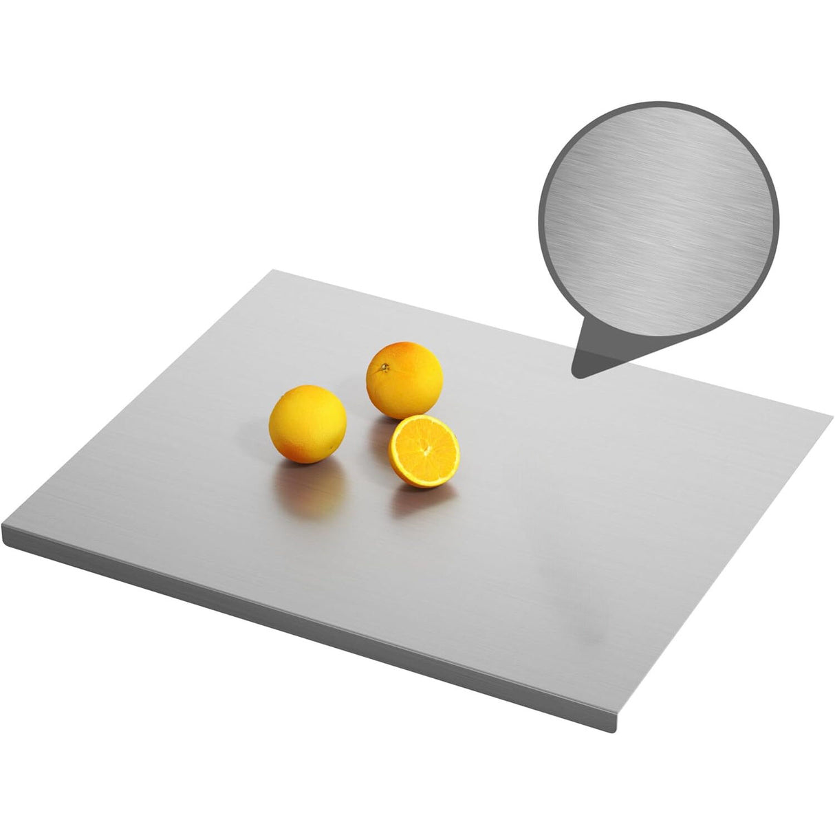 Stainless Titanium Steel Anti-Bacterial Cutting Chopping Board w/ Raised Edge - Extra Large (40x30cm)