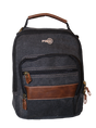 FIB Canvas Sling Bag Shoulder Strap Messenger Travel Pack w Tablet Pocket - Black
