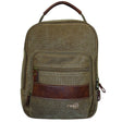 FIB Canvas Sling Bag Shoulder Strap Messenger Travel Pack w Tablet Pocket - Khaki
