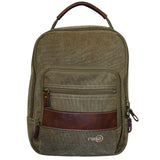 FIB Canvas Sling Bag Shoulder Strap Messenger Travel Pack w Tablet Pocket - Khaki
