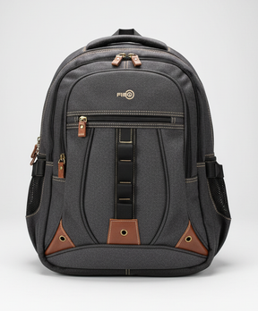 FIB Washed Canvas Backpack Bag in Black