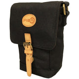 FIB Water Resistant Small Shoulder Canvas Bag w Adjustable Shoulder Strap - Black