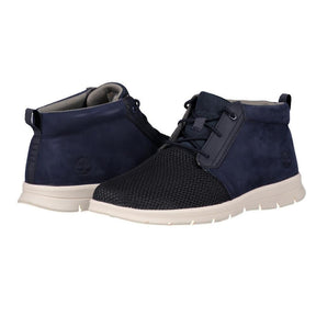 Timberland Mens Graydon Fabric & Leather Shoes (Casual Sneakers) - Mid Navy Nubuck / Mesh